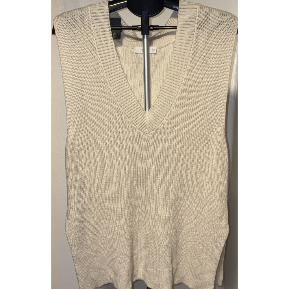 Talulah Sleeveless Vneck Sweater Top Size S Sleaveless Sleeve Boho New Tan